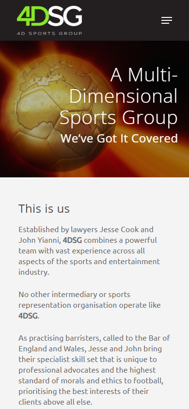 4D Sports Group _mobile_About Us