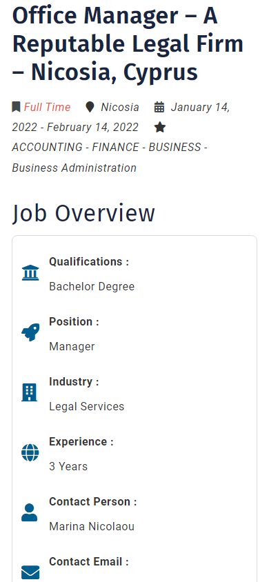 Office Manager – A Reputable Legal Firm – Nicosia, Cyprus – Kariera.com.cy (1)