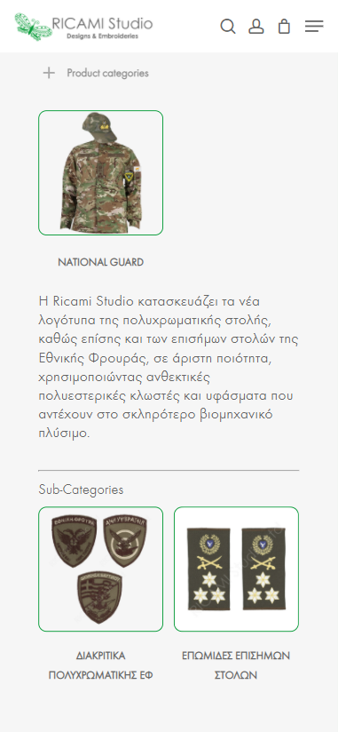 Ricami-Studio eshop - mobile